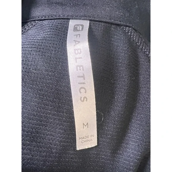 Fabletics Jacket Women M Black Full Zip Vent Pockets Athletic Performance Pocket - Picture 7 of 8